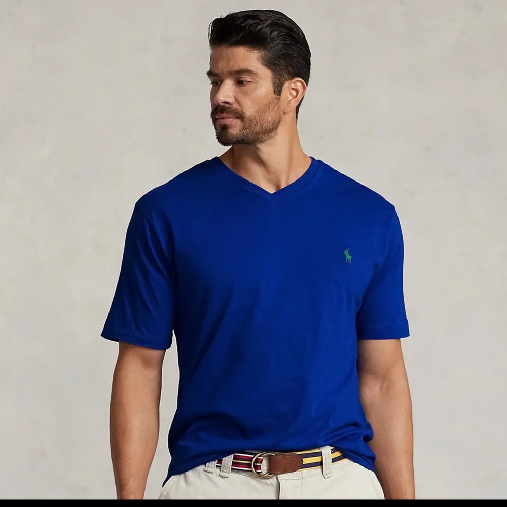 Polo by Ralph Lauren V Neck Tee Shirt - Picture 13 of 13
